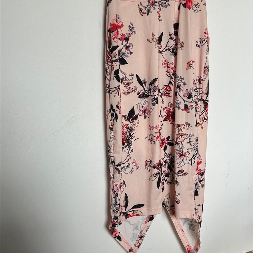 Venus Floral Pink Wrap Dress Sexy V- Neck Slit dress Size Small - Picture 7 of 9